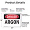 Signmission Argon Danger Sign, Aluminum, 24in W x 18in L, 2PK OS-2PACK-DS-A-1824-L-1032 - alternate 3